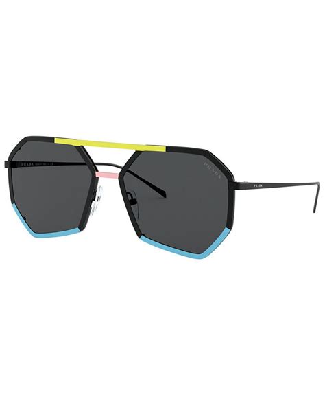 Prada PR 62XS Men's Sunglasses Black/Blu/Yellow/Grey 61